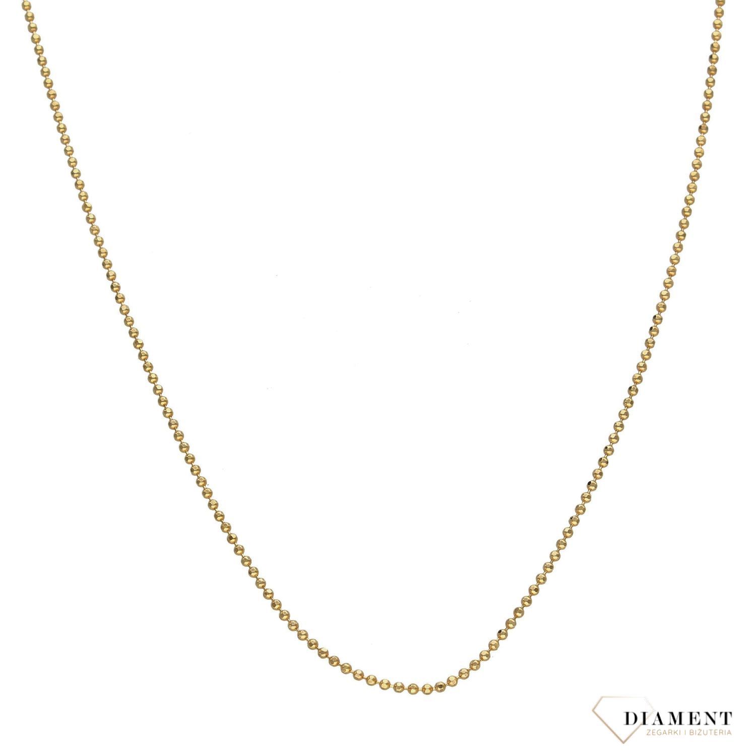 Złoty łańcuszek 585 splot kulkowy 1 mm DIA-LAN-1089-585 1mm.jpg